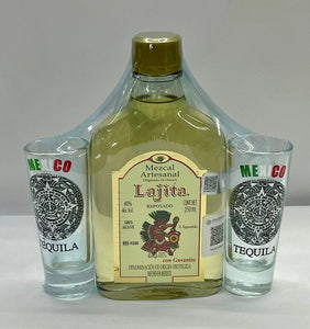 Mezcal 250 ml. set con tequileros LAJITA