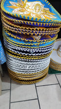 Cargar imagen en el visor de la galería, Sombrero de Charro Tricolor adulto, negro dorado, negro plateado, varios colores
