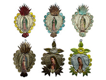 Cargar imagen en el visor de la galería, Corazones Virgen de Guadalupe Repujado
